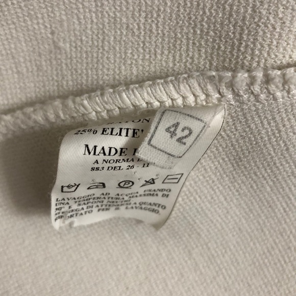 🌺🌺 DOMENICO VACCA  White Jacket Cardigan size 42 🇮🇹 - Picture 7 of 9